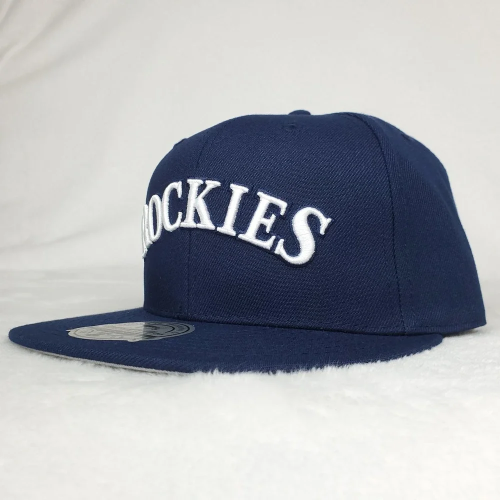 Colorado Rockies Mitchell & Ness MLB‎ Fitted 7 3/8 Liberty Fit Hat Cap Navy NWT